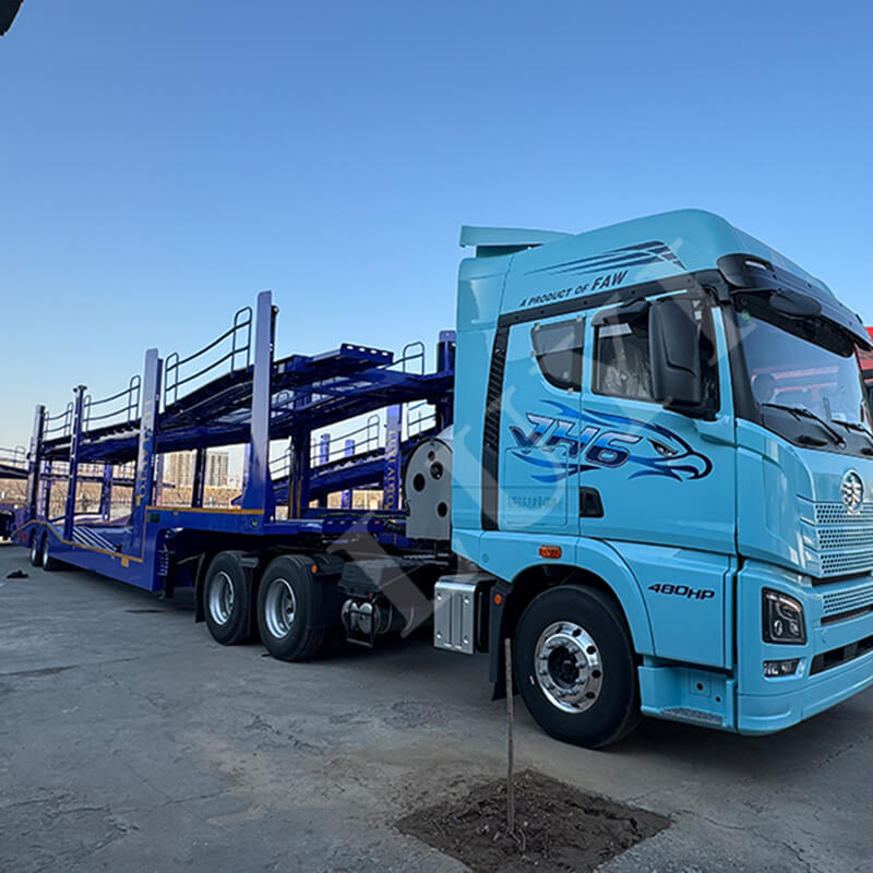 रसद आवश्यकताओं को सटीक रूप से पूरा करना! लुयी 8-वाहन वाहक सेमी-ट्रेलर मोजाम्बिक पहुंचाया गया