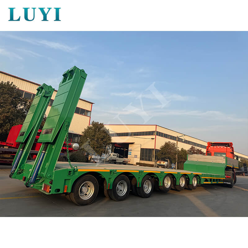 शेडोंग, चीन में निर्मित! लुयी 6-एक्सल लो-बेड सेमी-ट्रेलर सूडान भेजा गया