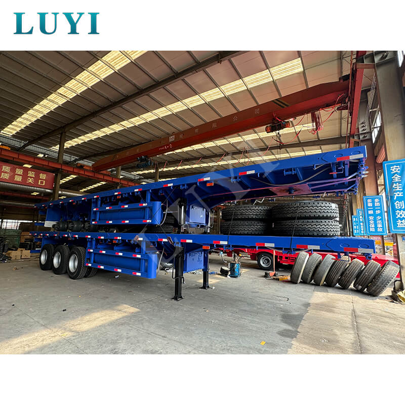 3 एक्सल 4 फुट 50 टन फ्लैटबेड सेमी ट्रेलर
