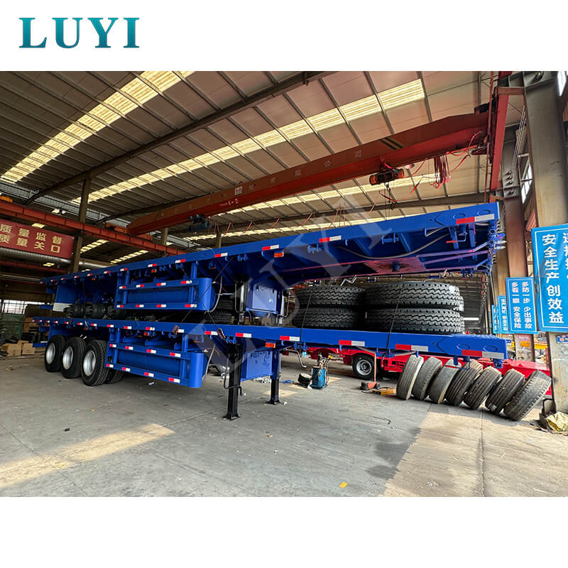 बिक्री के लिए 3 एक्सल 4 फुट 50 टन फ्लैटबेड सेमी ट्रेलर