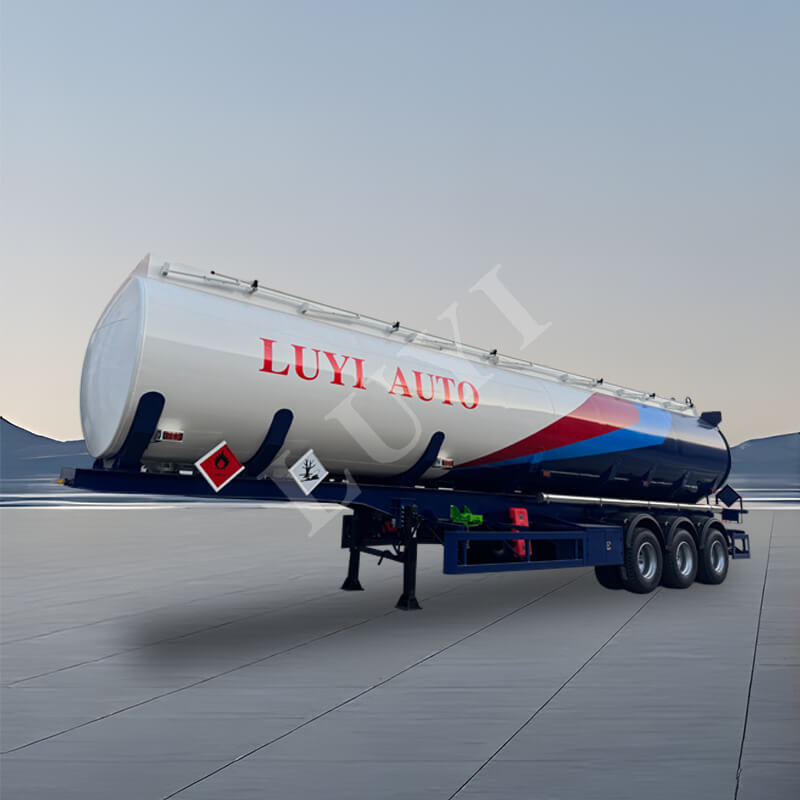 3-एक्सल 5-कम्पार्टमेंट 45,000-लीटर कार्बन स्टील ऑयल टैंक सेमी-ट्रेलर