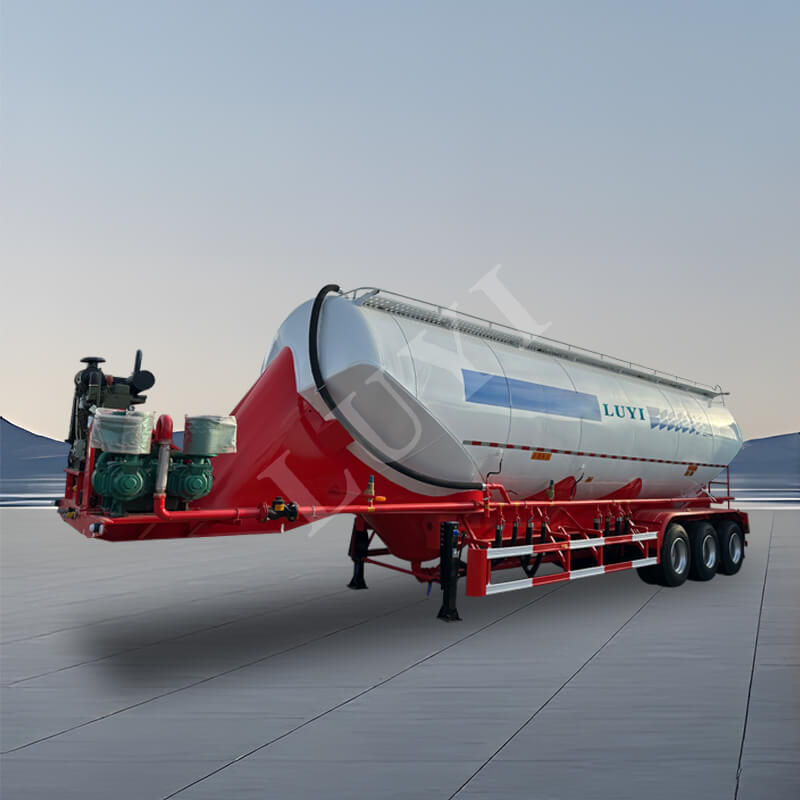 3-एक्सल 50-क्यूबिक-मीटर बल्क वी-टाइप सीमेंट टैंक सेमी-ट्रेलर