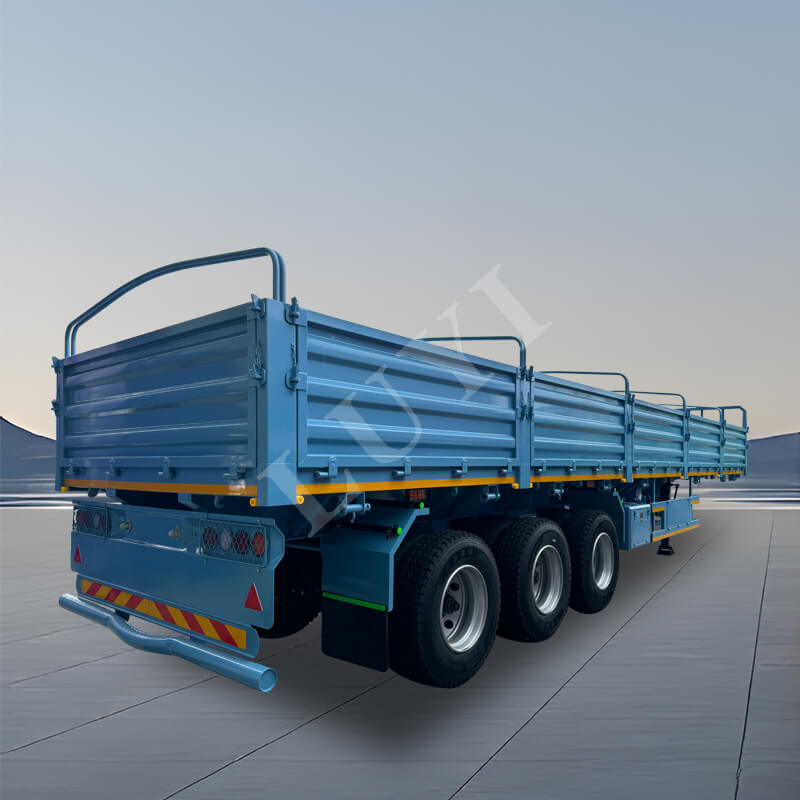 3-एक्सल 60-टन ड्राई बल्क कार्गो स्टेक सेमी-ट्रेलर