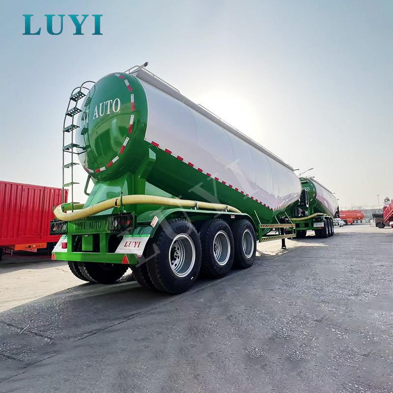 सीमेंट, फ्लाई ऐश और ड्राई बल्क पाउडर के लिए 3-एक्सल 60m³ पाउडर टैंक सेमी ट्रेलर