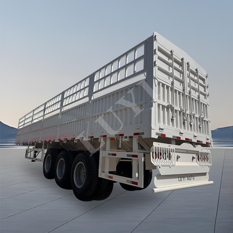 3-एक्सल 80-टन से 100-टन कार्बन स्टील मल्टी-फंक्शनल स्टेक सेमी-ट्रेलर