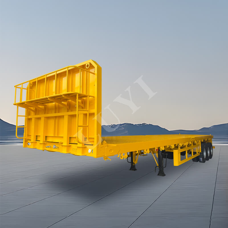 40 टन की भार क्षमता वाला 3 एक्सल फ्लैटबेड सेमी ट्रेलर