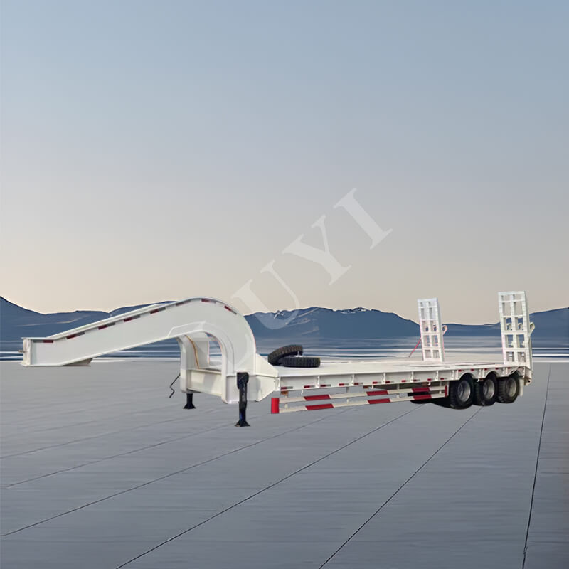 बीपीडब्ल्यू के साथ 3-एक्सल लो-बेड सेमी-ट्रेलर, 60-100 टन