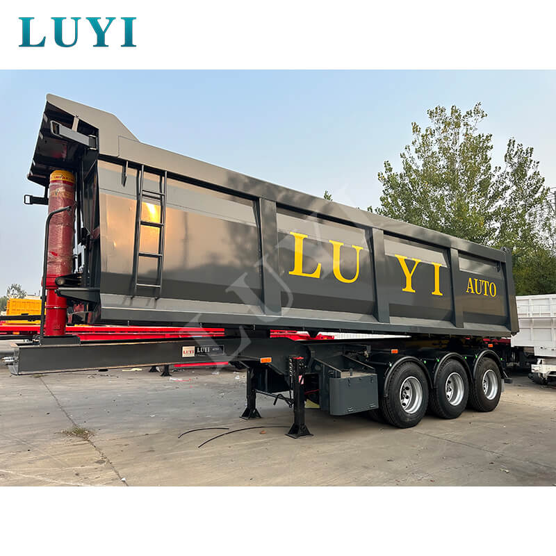 बिक्री के लिए 3-एक्सल रियर-टिपिंग हाइड्रोलिक सेमी-ट्रेलर