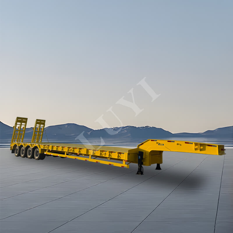 4-एक्सल 80-टन अनुकूलित गूज़नेक लोबॉय ट्रेलर