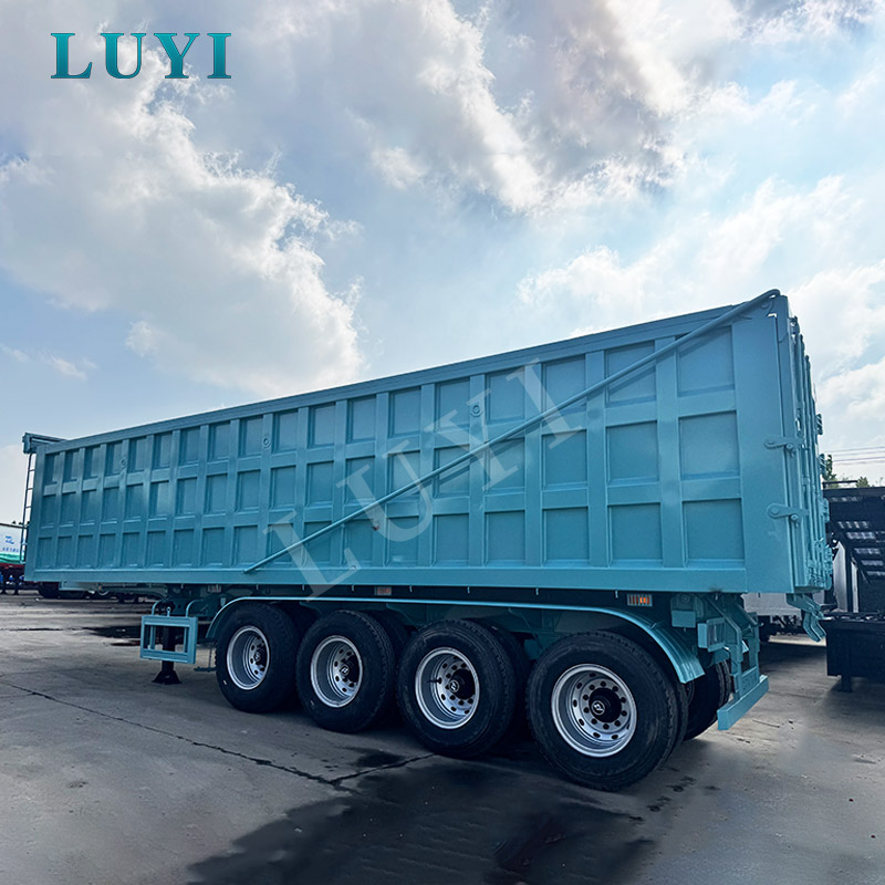 4-एक्सल 80-टन रियर-टिपिंग डंप ट्रेलर