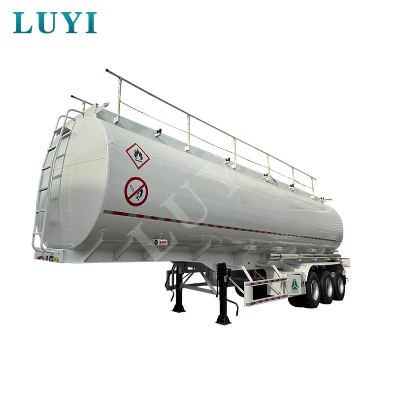 42000 लीटर एल्यूमीनियम ईंधन टैंक सेमी-ट्रेलर 3 एक्सल