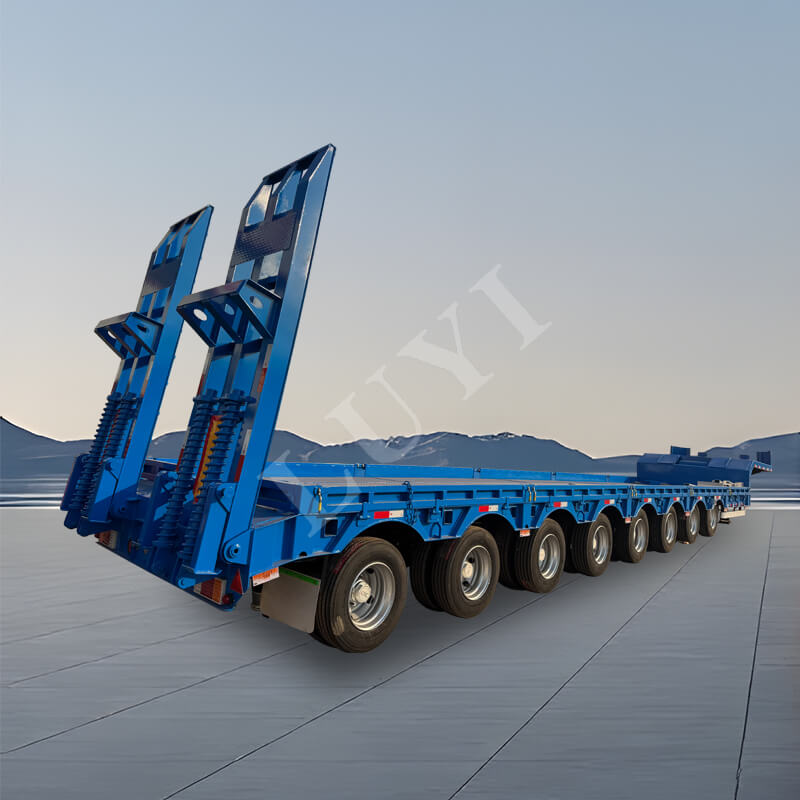 8-एक्सल 150-टन गूज़नेक हेवी-ड्यूटी लोबॉय ट्रेलर