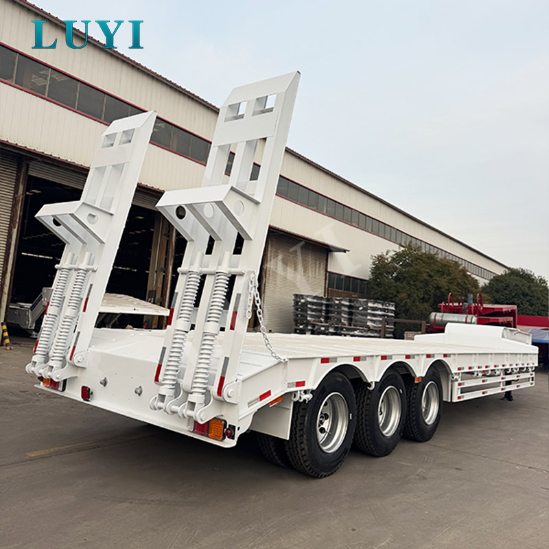 80 टन लोबॉय गूज़नेक लोबेड लो बेड सेमी ट्रक ट्रेलर