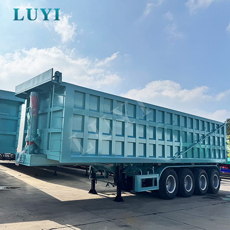 बिल्कुल नया 4-एक्सल 80-टन रियर-टिपिंग डंप ट्रेलर