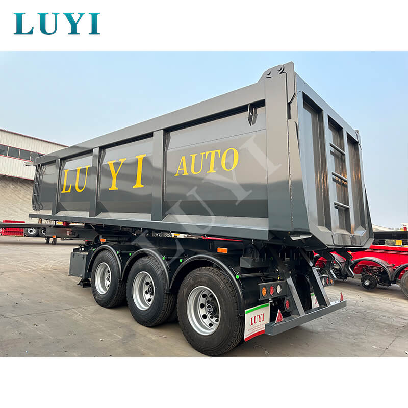 उच्च गुणवत्ता वाला 3-एक्सल रियर-टिपिंग हाइड्रोलिक सेमी-ट्रेलर