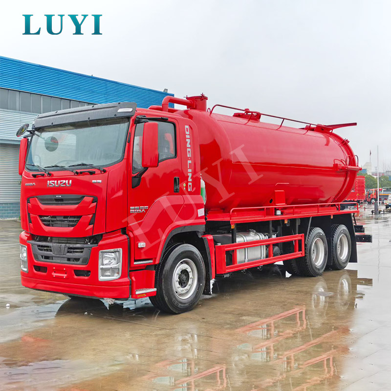 नगरपालिका स्वच्छता और कीचड़ परिवहन के लिए ISUZU GIGA 6×4 20CBM सीवेज सक्शन ट्रक