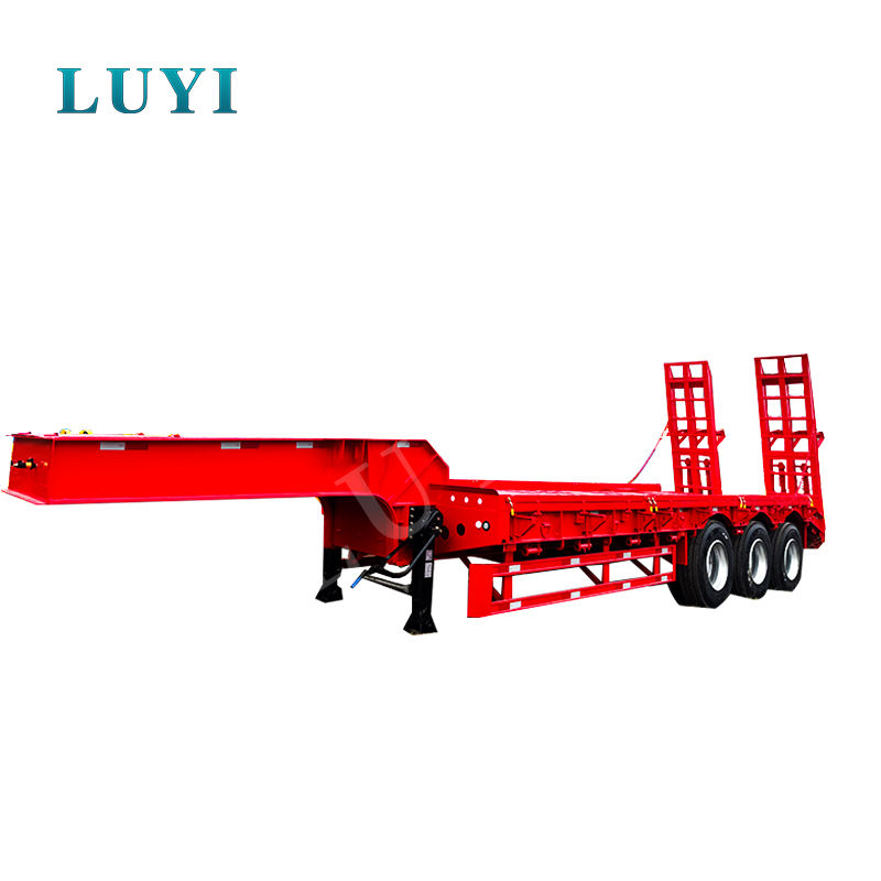 LUYI 3-एक्सल लो बेड सेमी-ट्रेलर: भारी उपकरण और मशीनरी परिवहन के लिए आपका समाधान