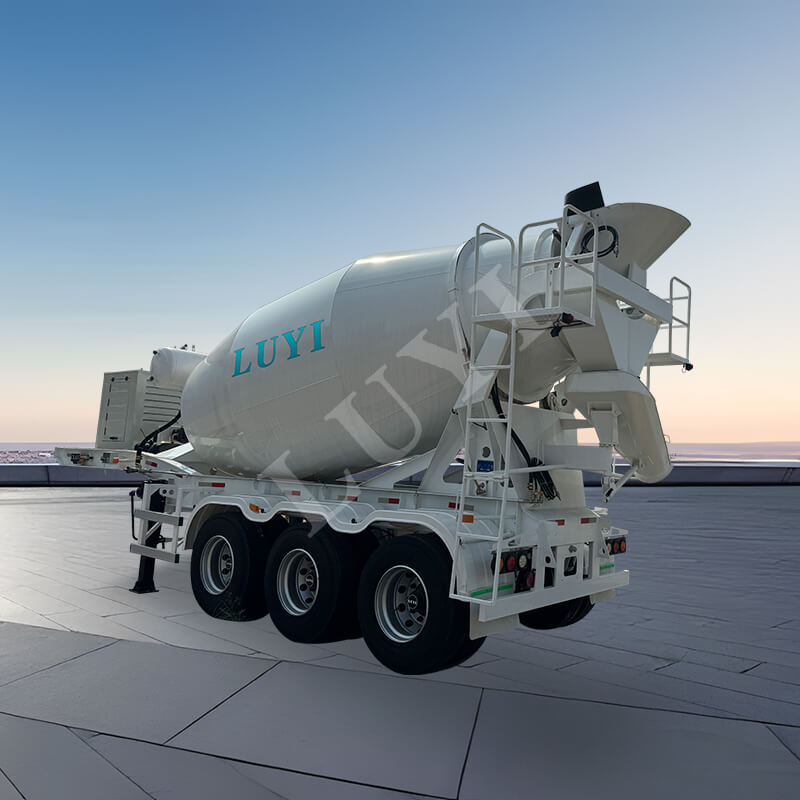 12 घन मीटर क्षमता वाला थ्री-एक्सल सीमेंट मिक्सर सेमी-ट्रेलर